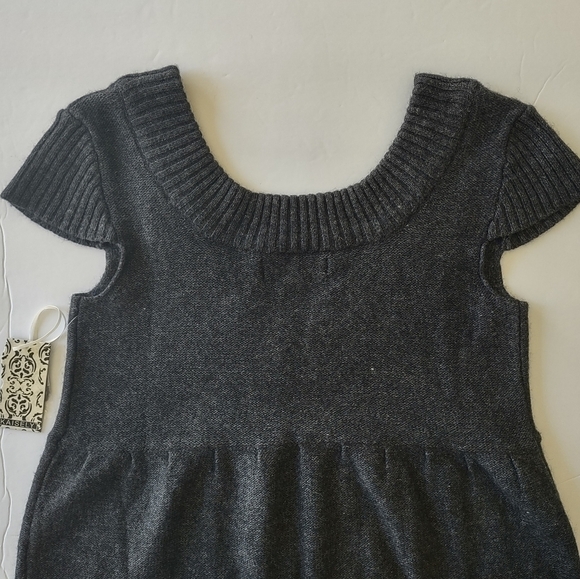 Kaisely by Anthropologie Charcoal Knit Top Size M - Picture 4 of 6